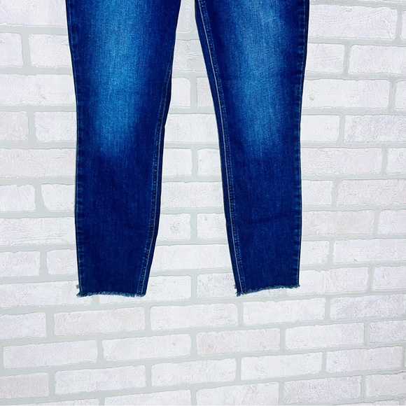 Paige Hoxton High Rise Ankle Skinny Denim Raw Hem Jeans in Greece Wash Size 30 - Picture 7 of 12